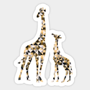 Mosaic Giraffes Sticker